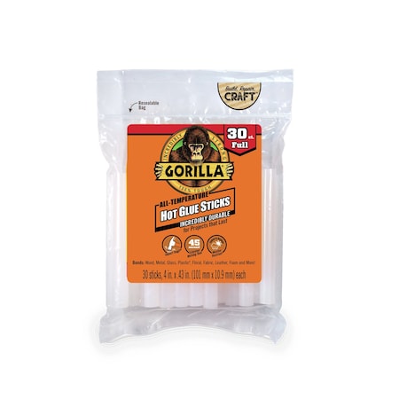 Gorilla Glue Gorilla High Strength Clear Hot Glue Sticks 30 pc 3033002